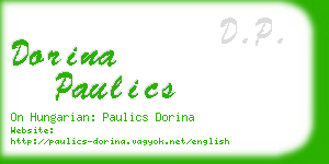 dorina paulics business card